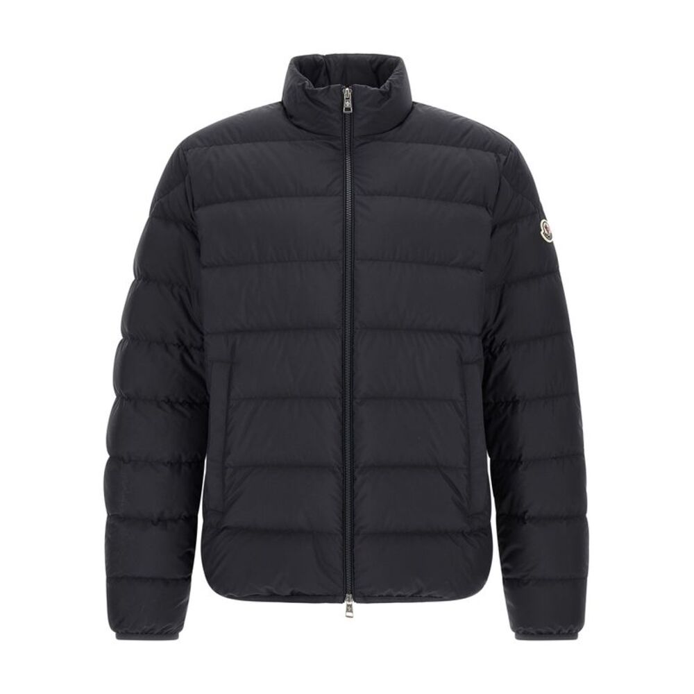 Moncler Blue Polyester Full-Length Men's Jacket